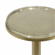 TOV Furniture Gabrielle Round Aluminum Side Table in Antique Brass