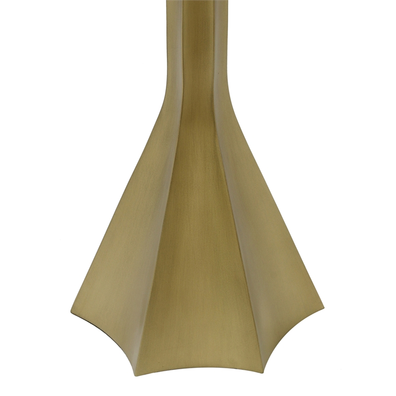 TOV Furniture Gabrielle Round Aluminum Side Table in Antique Brass