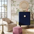 TOV Furniture Gabrielle Round Aluminum Side Table in Antique Brass