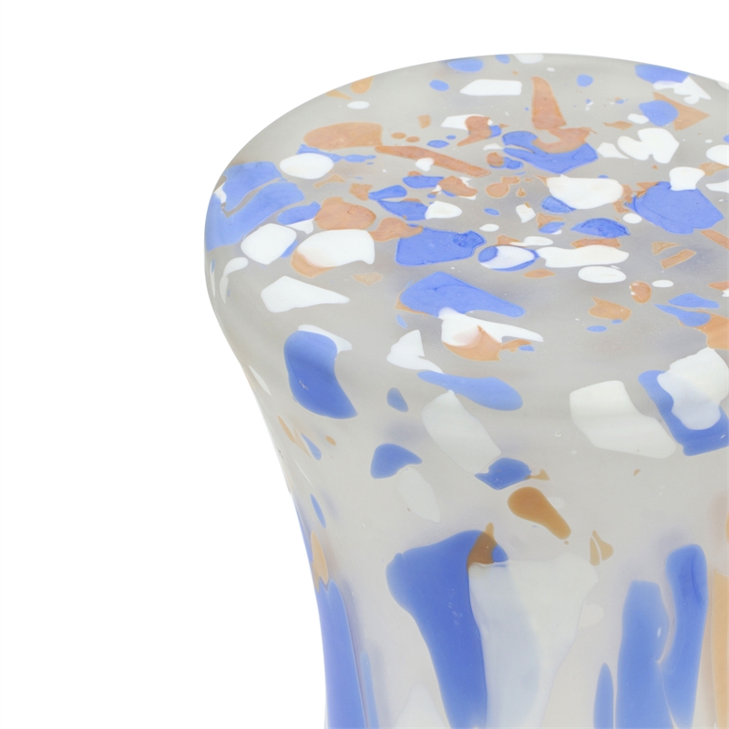 TOV Furniture Journee Contemporary Glass Side Table in Multi-Color