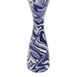 TOV Furniture Serene Contemporary Resin Large Candlestick in Blue/White