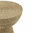 TOV Furniture Wren Transitional Metal & Seagrass Side Table in Natural