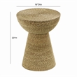 TOV Furniture Wren Transitional Metal & Seagrass Side Table in Natural
