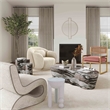 Slab Grey/Blush Faux Marble Short Side Table