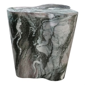 Slab Grey/Blush Faux Marble Short Side Table
