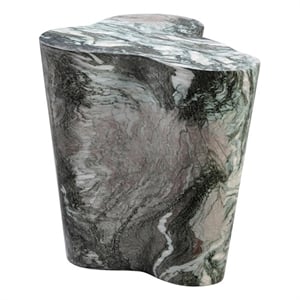 Slab Grey/Blush Faux Marble Tall Side Table