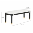 Amara Charcoal Woven Rattan Bench