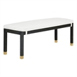 Amara Charcoal Woven Rattan Bench
