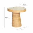 Felicia Short Lilypad Rattan Side Table