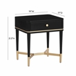 Julieta Black Wooden Nightstand