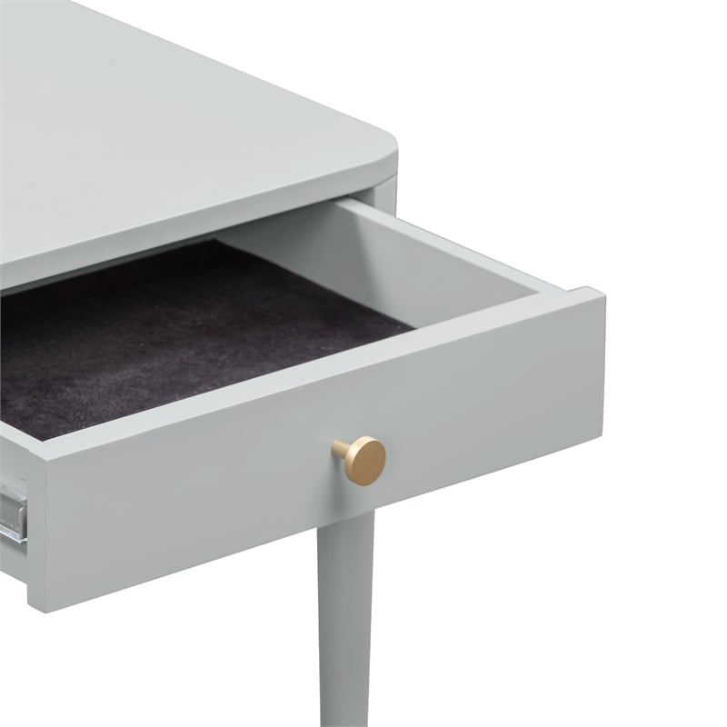 Julieta Grey Wooden  Nightstand