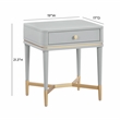 Julieta Grey Wooden  Nightstand