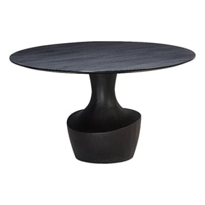 Gevra Black Acacia & Faux Plaster Dining Table
