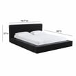 TOV Furniture Olafur Modern Linen Fabric Queen Size Bed in Black
