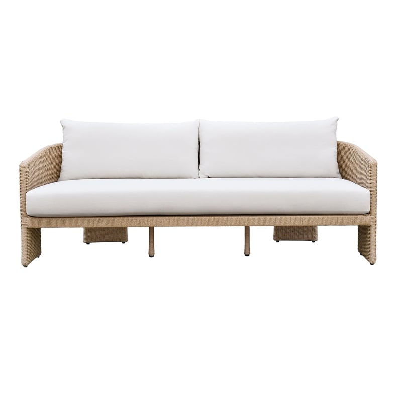Alexa Cream Outdoor Upholstered Sofa