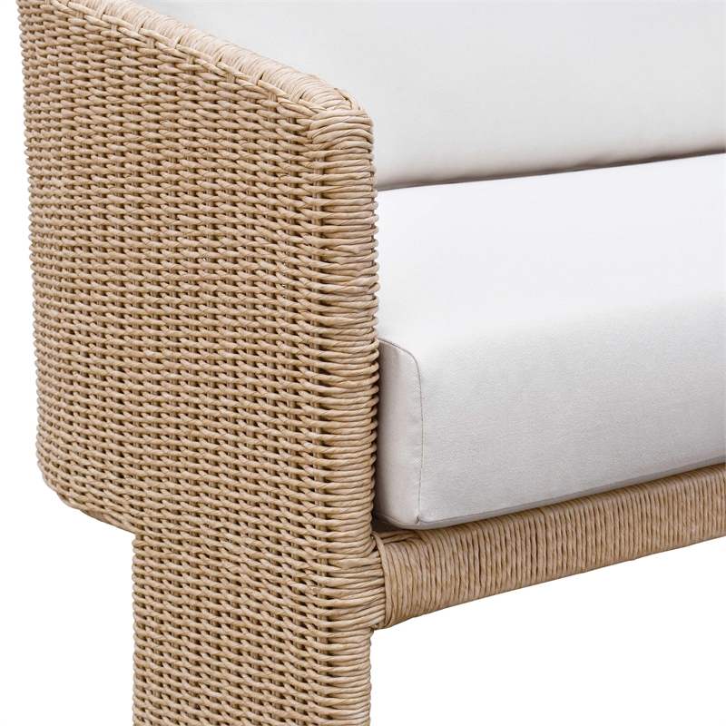 Alexa Cream Outdoor Upholstered Sofa