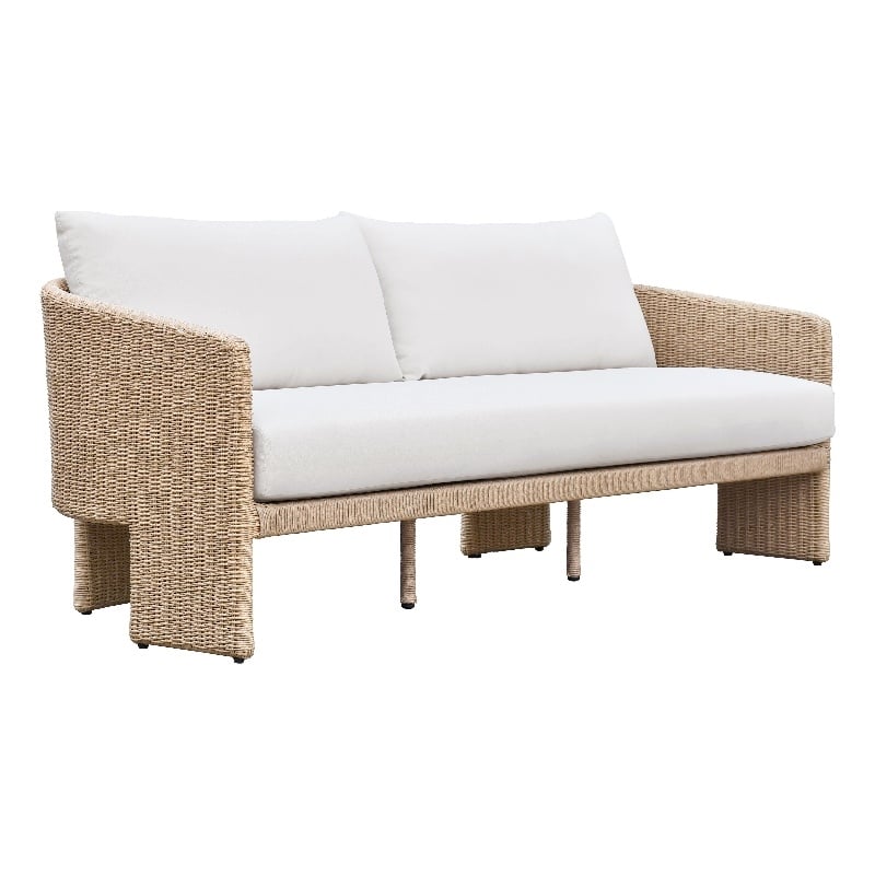 Alexa Cream Outdoor Upholstered Sofa