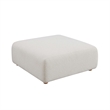 Hangover Cream Upholstered Ottoman
