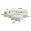 Hangover Cream Boucle 4-Piece Modular Chaise Sectional