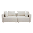 Hangover Cream Upholstered Loveseat