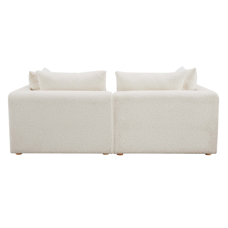 Hangover Cream Upholstered Loveseat