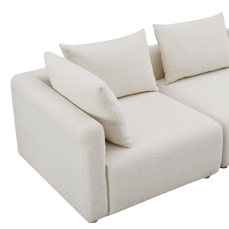 Hangover Cream Upholstered Loveseat