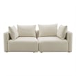 Hangover Cream Linen Loveseat