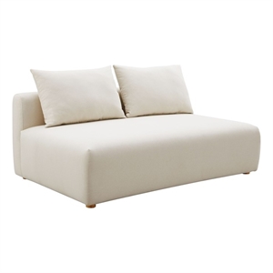 Hangover Cream Linen Modular Loveseat