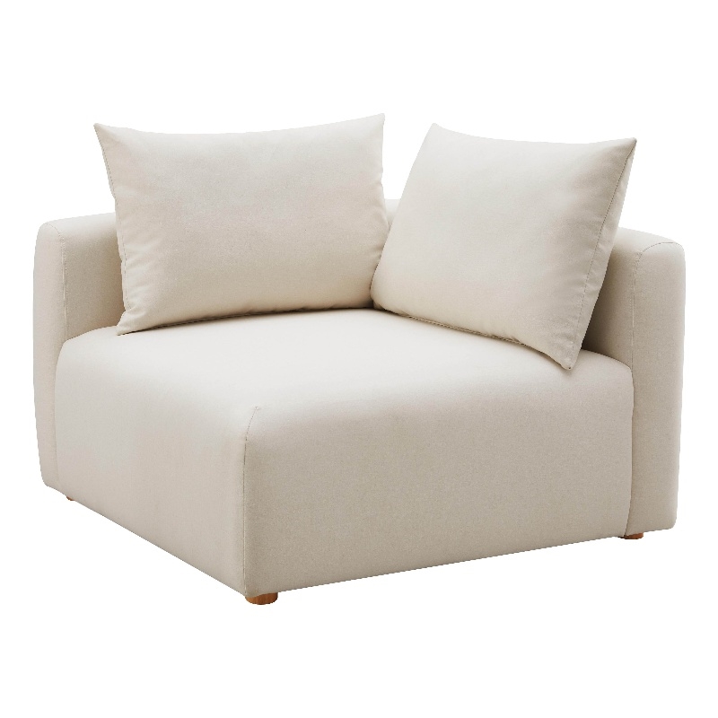 Hangover Cream Upholstered Modular Corner Chair