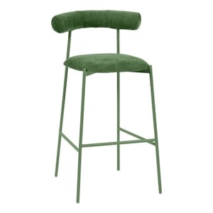 TOV Furniture Liliana 29.1&quot Upholstered Velvet Bar Stool in Forest Green