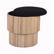 TOV Furniture Sagano Upholstered Fabric & MDF Storage Ottoman in Black
