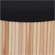 TOV Furniture Sagano Upholstered Fabric & MDF Storage Ottoman in Black