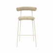 TOV Furniture Liliana Upholstered Velvet Bar Stool in Taupe