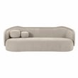 TOV Furniture Circe Upholstered Velvet Sofa with Enveloping Arms in Taupe