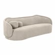 TOV Furniture Circe Upholstered Velvet Sofa with Enveloping Arms in Taupe