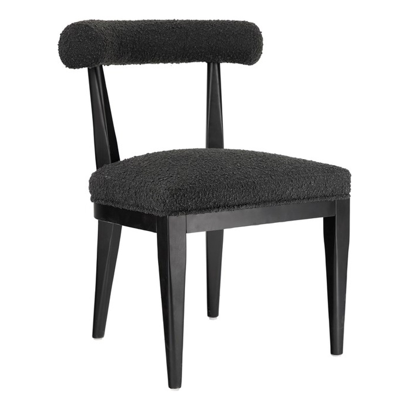 Palla Black Boucle Upholstered Dining Chair