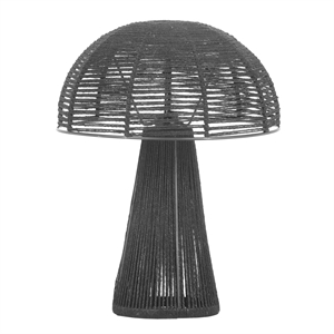 oddy black jute table lamp