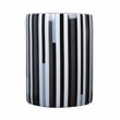 Taurus Ceramic Stool in Modern Black and White Stripes Print