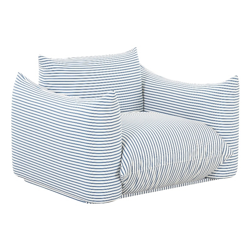 TOV Furniture Saint Tropez Striped Fabric Outdoor Armchair - Thumbnail 3