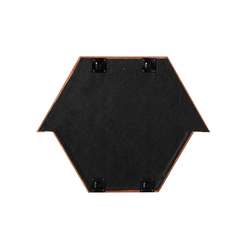 TOV Furniture Lally Prism Velvet & Glass Wall Mirror in Terracotta