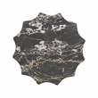 TOV Furniture Turin Indoor / Outdoor Faux Marble & Stone Stool in Black