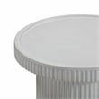 TOV Furniture Darcy Contemporary Stone Side Table in White