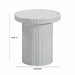 TOV Furniture Darcy Contemporary Stone Side Table in White