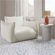 TOV Furniture Darcy Contemporary Stone Side Table in White