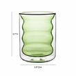 TOV Furniture Waves Transitional Glass Water Glasses in Green (Set of 4)
