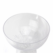 TOV Furniture Dottie Dots Transitional Glass Cocktail in Clear White (Set of 4)