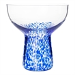 TOV Furniture Dottie Dots Transitional Glass Cocktail in Blue (Set of 4)