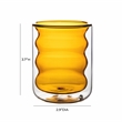 TOV Furniture Waves Transitional Glass Water Glasses in Amber (Set of 4)