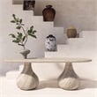 TOV Furniture Indoor/Outdoor Stone Pedestal Dining Table in Stone