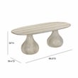 TOV Furniture Indoor/Outdoor Stone Pedestal Dining Table in Stone